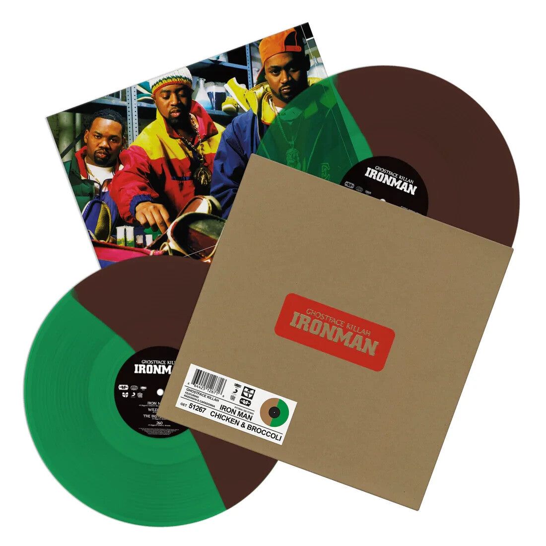 Ghostface Killah – Ironman (25th Anniversary Edition) 2 x Vinyle, LP, Album, Édition Limitée, Réédition, Green / Brown Split