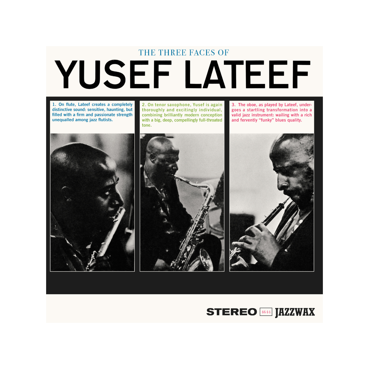 Yusef Lateef – The Three Faces Of Yusef Lateef  Vinyle, LP, Album, Réédition, 180g