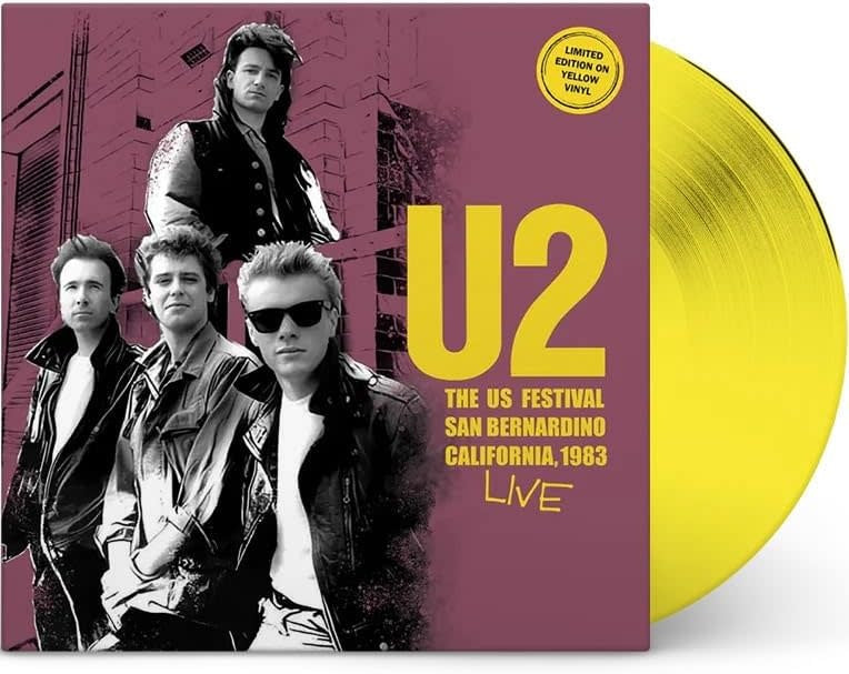 U2 – San Bernardino California, 1983 - Live Radio Broadcast  Vinyle, LP, Jaune