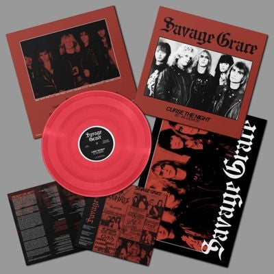 Savage Grace – Curse The Night (82-84 Demos)  Vinyle, LP, Compilation, Édition limitée, Remasterisé, Rouge