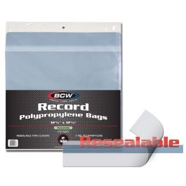 Pochette Extérieur 33 Tours 2ml En Polypropylène Refermable BCW (Paquet 100)