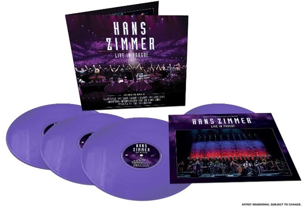 Hans Zimmer – Live In Prague  4 x Vinyle, LP, Édition Limitée, Réédition, Violet, 180g