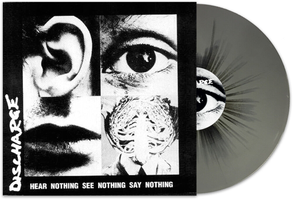 Discharge – Hear Nothing See Nothing Say Nothing  Vinyle, LP, Album, Réédition, Clear/Black Splatter