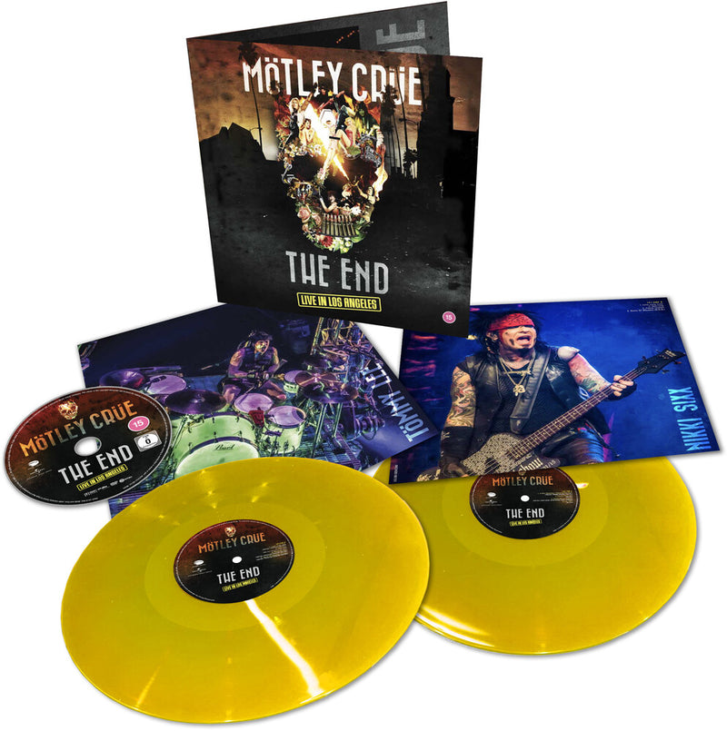 Mötley Crüe ‎– The End Live In Los Angeles 2 × vinyle, LP, jaune DVD, NTSC