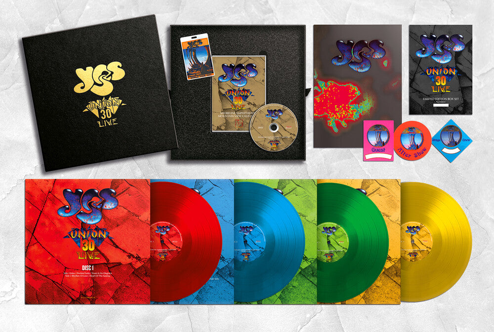 Yes - Union 30 Live  4 x Vinyle, LP, Édition Limitée, Colorée + DVD,  Coffret Deluxe