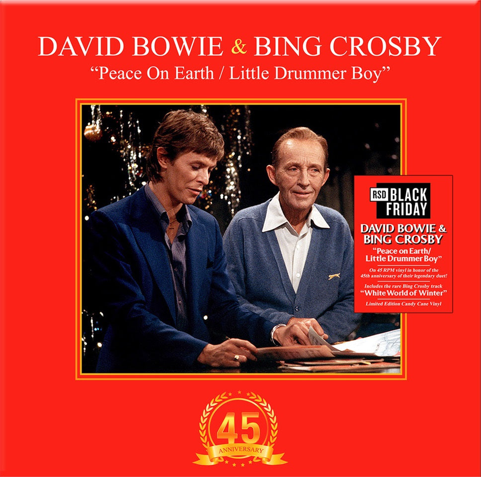 David Bowie &amp; Bing Crosby – Peace On Earth / Little Drummer Boy  Vinyle, LP, 45RPM , Édition Limitée, Réédition, Candy Cane