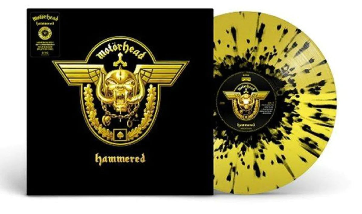 Motörhead – Hammered  Vinyle, LP, Album, Édition Limitée, Réédition, Yellow & Black Splatter