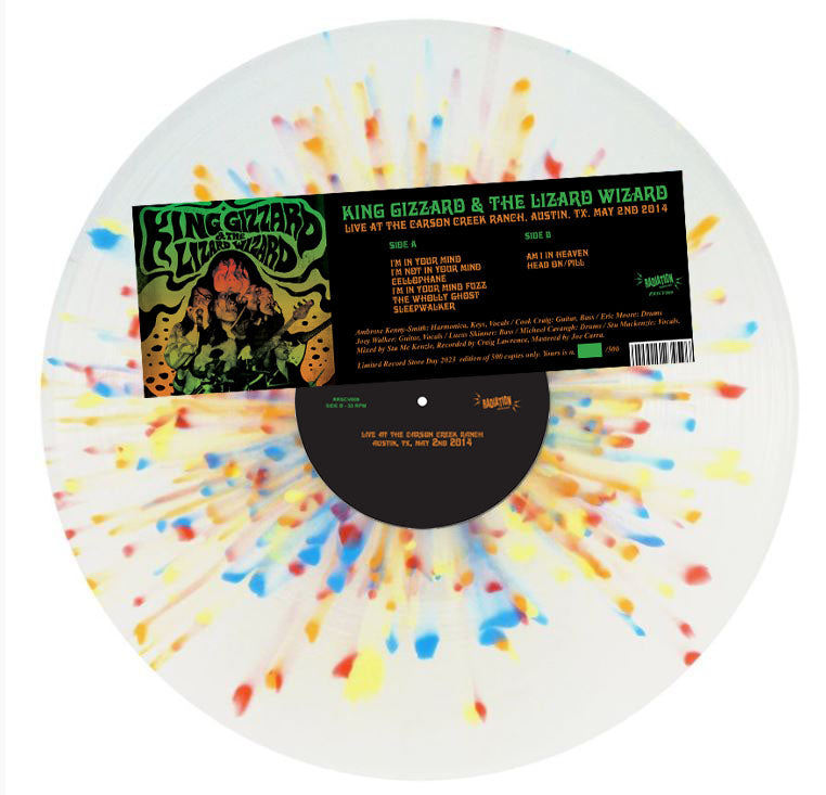 King Gizzard & the Lizard Wizard - Live At Carson Creek Ranch, Austin, TX 5-2-14 Vinyle, LP, Édition Limitée, Splatter