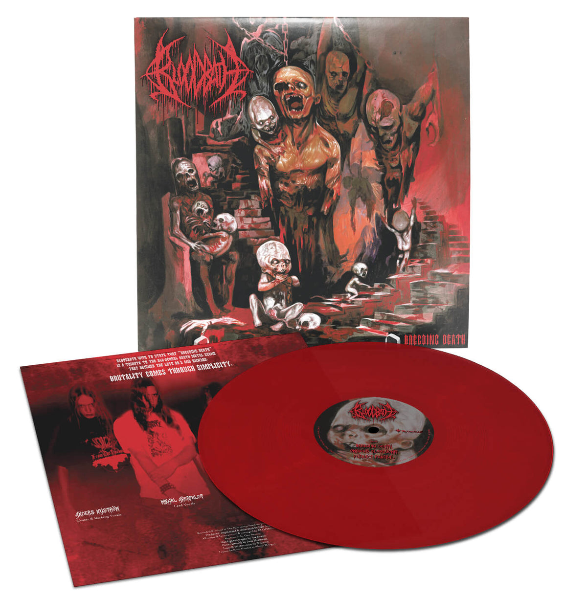 Bloodbath – Breeding Death  Vinyle, 12", EP, Édition Limitée, Réédition, Rouge