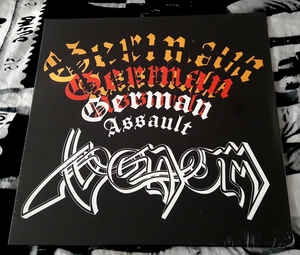 Venom  ‎– German Assault  Vinyle, LP, Mini-Album, Réédition, Jaune et Rouge Splatter
