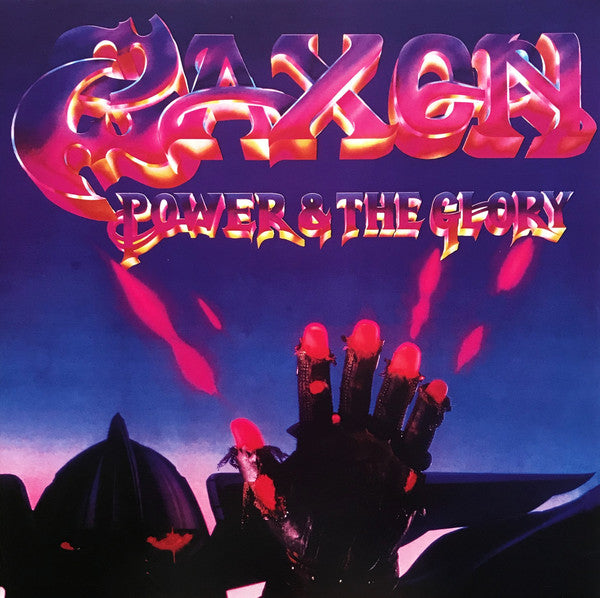 Saxon – Power & The Glory Vinyle, LP, Album, Édition Limitée, Réédition, Blue/Purple Swirl