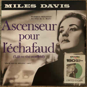 Miles Davis ‎– Ascenseur Pour L'Échafaud (Lift To The Scaffold)  Vinyle, LP, réédition, vinyle vert menthe 180 grammes