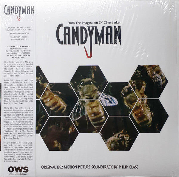 Philip Glass – Candyman (Original 1992 Motion Picture Soundtrack)  Vinyle, LP, Album, Édition Limitée, Réédition