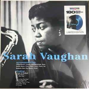 Sarah Vaughan ‎– Sarah Vaughan  Vinyle, LP, Édition limitée, Réédition, Bleu