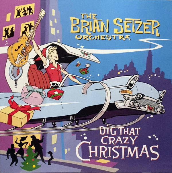 The Brian Setzer Orchestra – Dig That Crazy Christmas Vinyle, LP, Album, Red &amp; White Splatter