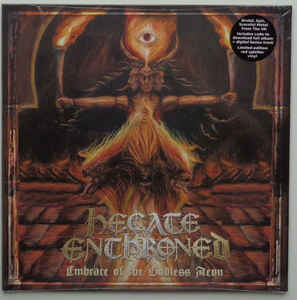 Hecate Enthroned ‎– Embrace Of The Godless Aeon  Vinyle, LP, Album, Édition limitée, Vinyle rouge / jaune éclaboussé