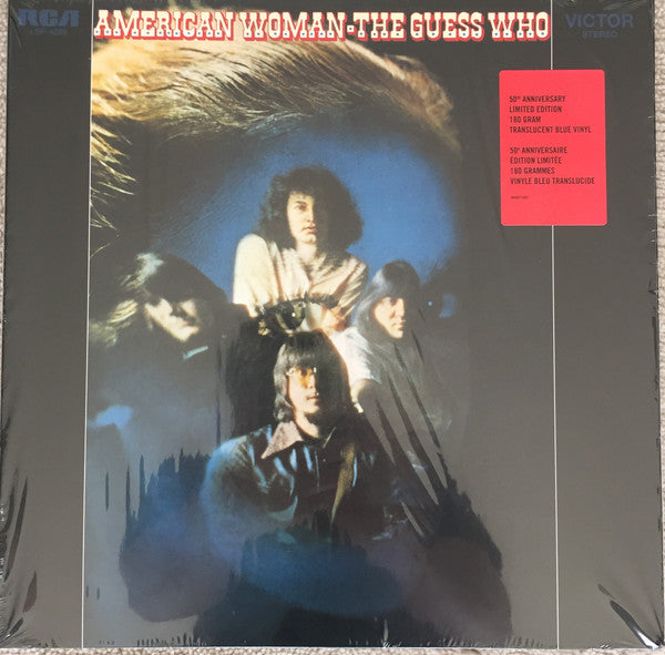 The Guess Who – American Woman  Vinyle, LP, Album, Édition Limitée, Réédition, 180g, Gatefold, Bleu transparent