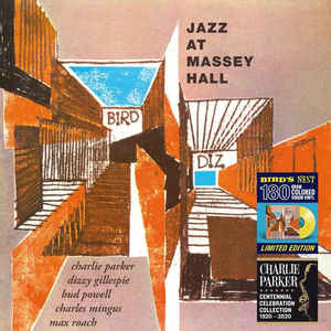 Charlie Parker Featuring Dizzy Gillespie, Bud Powell, Charles Mingus, Max Roach ‎– Jazz At Massey Hall  Vinyle, LP, Album, Edition limitée, Réédition, Remasterisé, Jaune