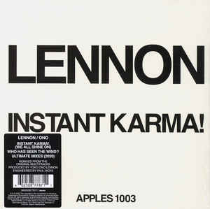 Lennon ‎– Instant Karma! Vinyle, 7 ", 45 RPM, Single, Réédition