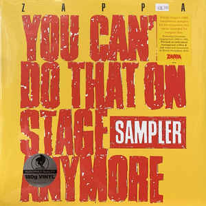 Zappa ‎– You Can't Do That On Stage Anymore (Sampler) Vinyle, LP, jaune transparent  + Vinyle, LP, Rouge Transparent