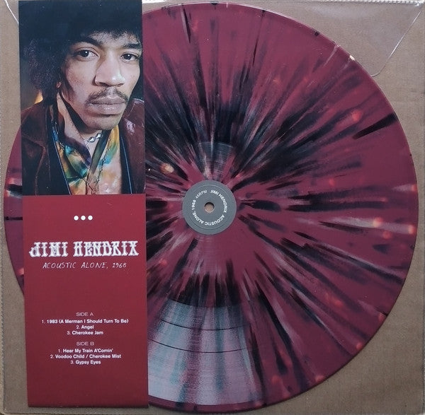 Jimi Hendrix ‎– Acoustic Alone, 1968  Vinyle, LP, 45 RPM, Édition Limitée, Vinyle Splatter Rouge/Noir