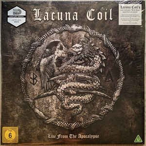 Lacuna Coil ‎– Live From The Apocalypse  2 × Vinyle, LP, Album, Édition limitée, Stéréo + Blanc DVD, DVD-Vidéo, PAL, Album, Stéréo