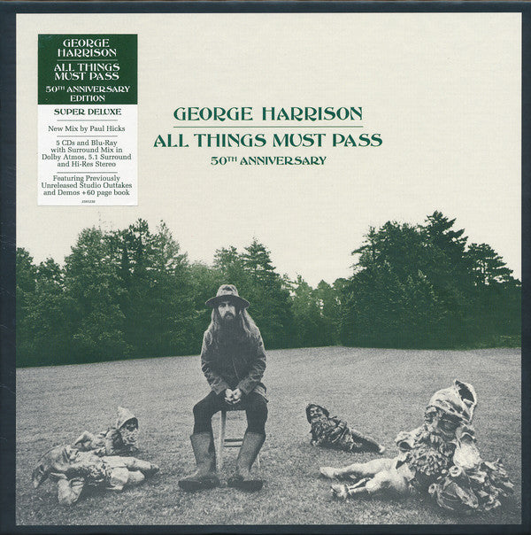 George Harrison – All Things Must Pass (50th Anniversary)  2 x CD, Album, Réédition, Stéréo, Remix + 3 x CD, Stéréo + Blu-ray Audio, Album, Réédition, Stéréo, Multicanal, DTS-HD, Dolby Atmos, Coffret, Édition Super Deluxe