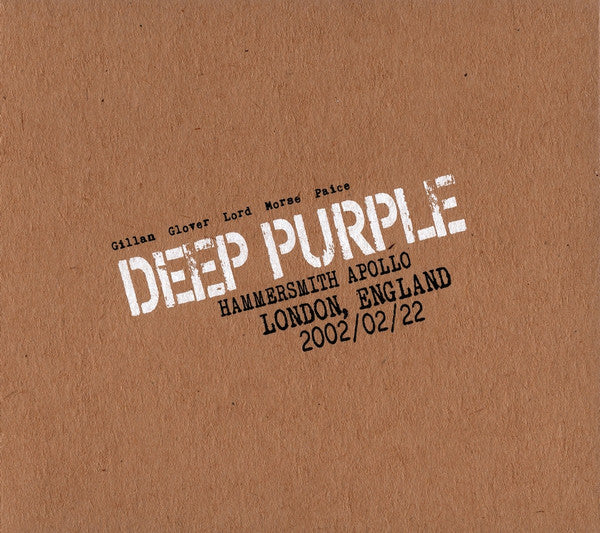 Deep Purple – Live In London 2002  2 x CD, Album, Édition Limitée, Numéroté, Digipak