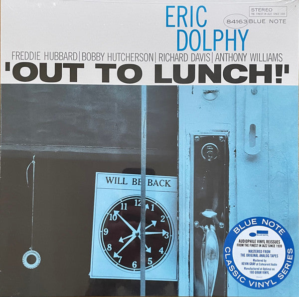 Eric Dolphy – Out To Lunch!  Vinyle, LP, Album, Réédition, Stéréo, 180g