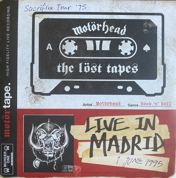 Motörhead – The Löst Tapes Vol. 1 (Live In Madrid 1995) 2 x Vinyle, LP, Édition Limitée, Rouge