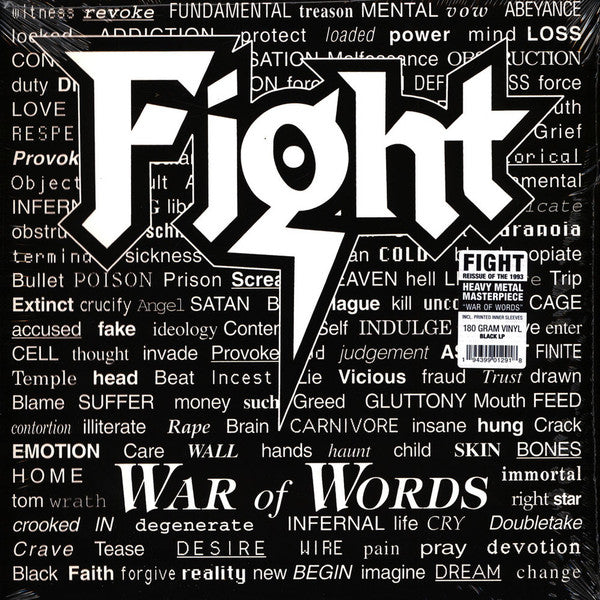 Fight – War Of Words  Vinyle, LP, Album, Réédition, 180g