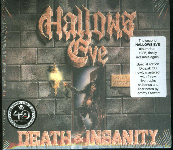 Hallows Eve – Death & Insanity CD, Album, Réédition, Digipak