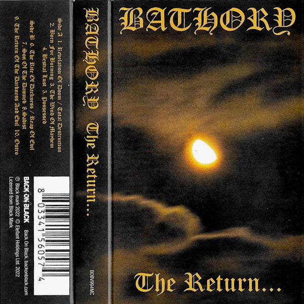 Bathory – The Return......  Cassette, Album, Réédition, Stéréo