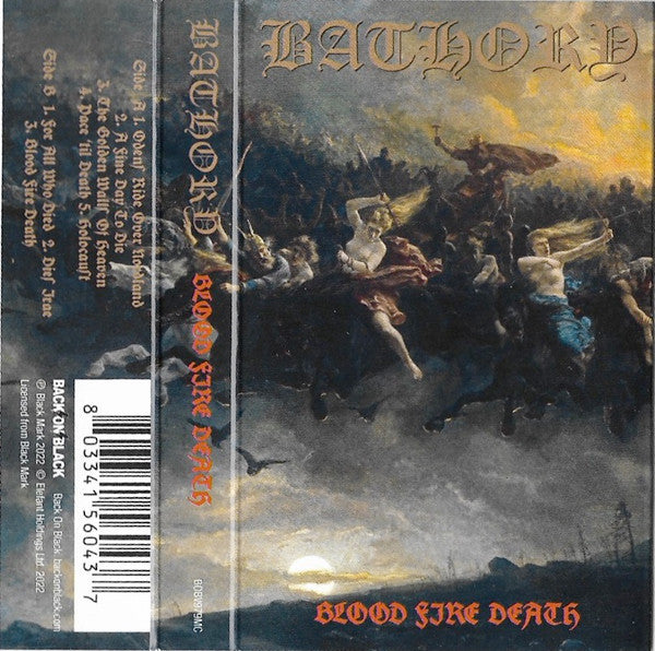 Bathory – Blood Fire Death  Cassette, Album, Réédition, Stéréo