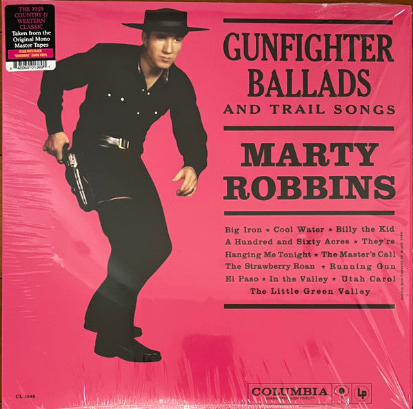 Marty Robbins – Gunfighter Ballads And Trail Songs  Vinyle, LP, Album, Réédition, Remasterisé, Mono, Clear w/ Black "Gunsmoke" Swirl
