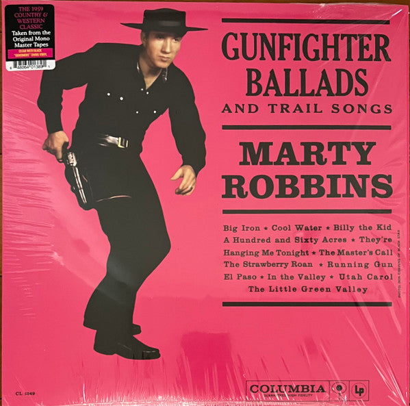 Marty Robbins – Gunfighter Ballads And Trail Songs  Vinyle, LP, Album, Réédition, Remasterisé, Mono, Clear w/ Black "Gunsmoke" Swirl