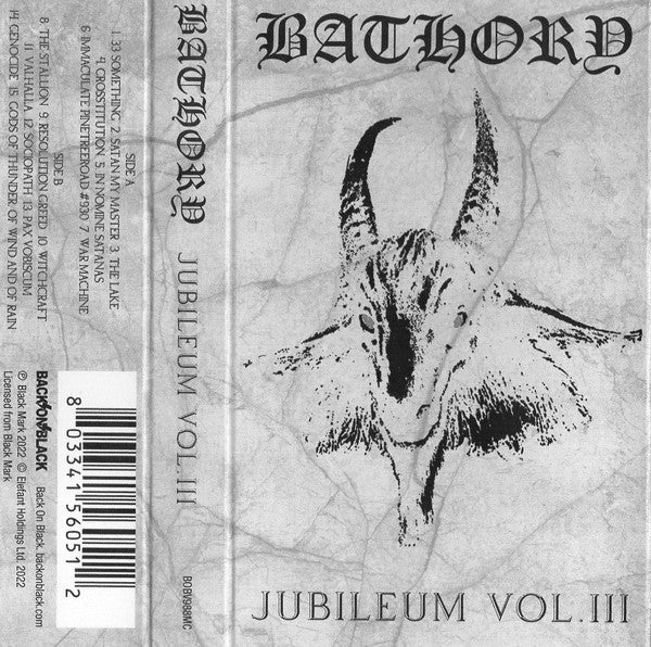 Bathory – Jubileum Vol. III  Cassette, Compilation, Réédition