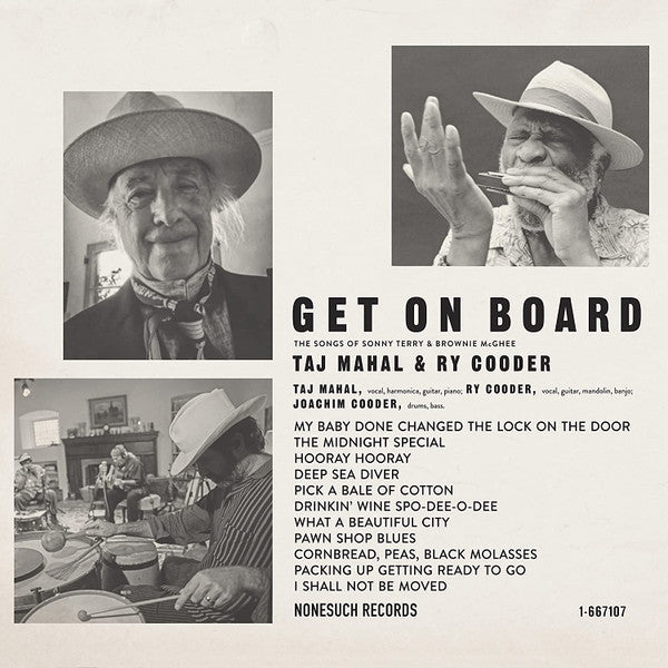 Taj Mahal & Ry Cooder – Get On Board - The Songs Of Sonny Terry & Brownie McGhee  CD, Album