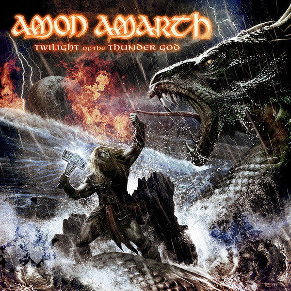 Amon Amarth – Twilight Of The Thunder God  Vinyle, LP, Album, Réédition, Remasterisé, Grey Blue Marbled