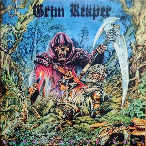 Grim Reaper  – Rock You To Hell  Vinyle, LP, Album, Édition limitée, Réédition, Clear Blue