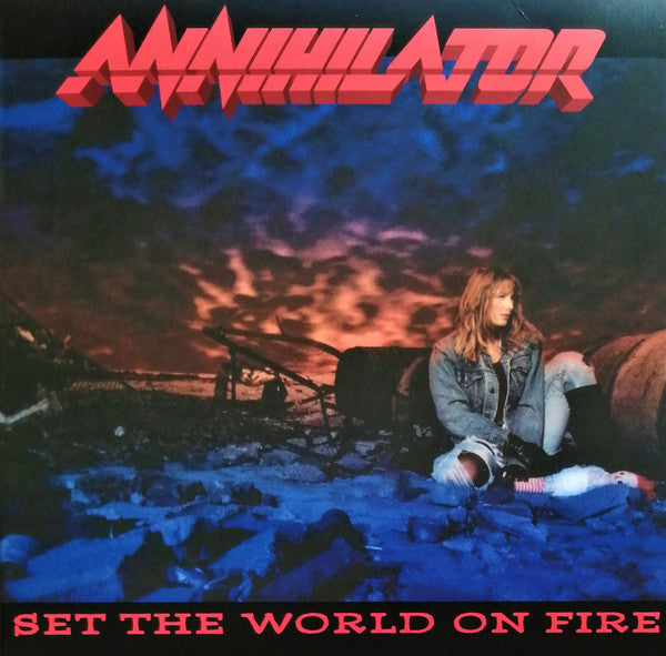 Annihilator – Set The World On Fire  Vinyle, LP, Album, Édition limitée, Numéroté, Réédition, Stéréo, Bleu translucide