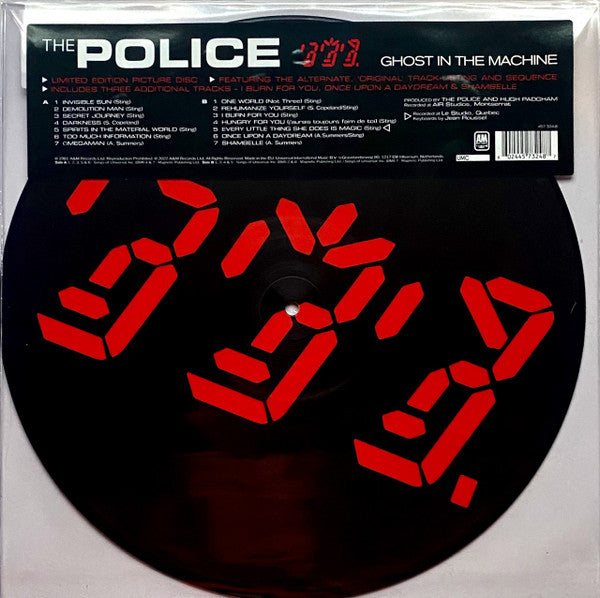 The Police – Ghost In The Machine  Vinyle, LP, Album, Édition Limitée, Picture Disc