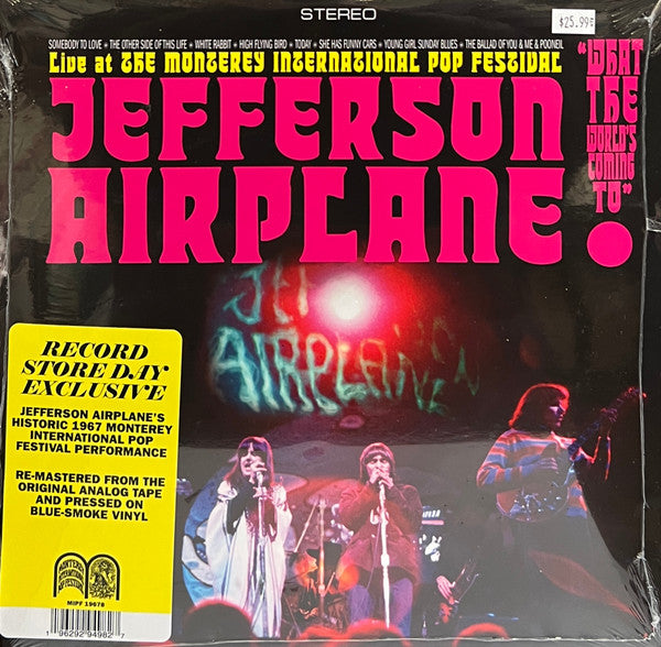 Jefferson Airplane – Captured Live At The Monterey International Pop Festival  Vinyle, LP, Album, Remasterisé, Blue-Smoke