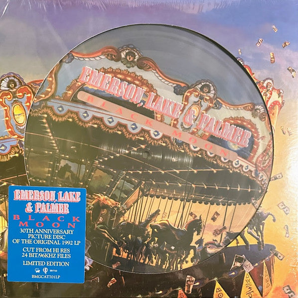 Emerson, Lake & Palmer – Black Moon  Vinyle, LP, Album, Édition limitée, Picture Disc, Réédition, Remastérisé, Stéréo, 180 grammes, 30e anniversaire