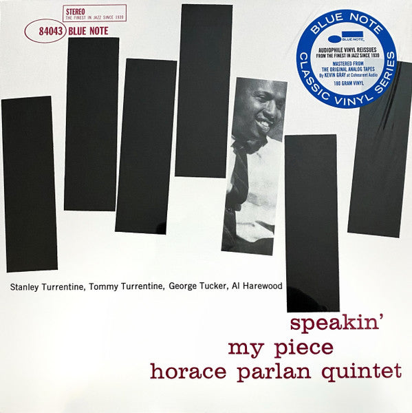 Horace Parlan Quintet – Speakin' My Piece  Vinyle, LP, Album, Réédition, Stéréo, 180g