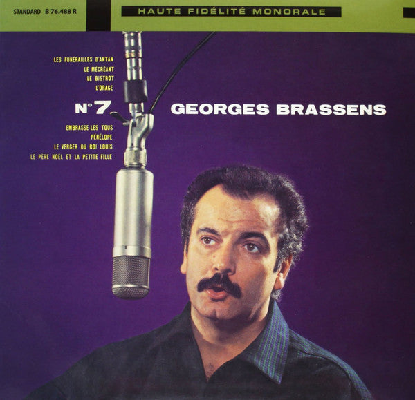 Georges Brassens – N°7 : Georges Brassens Et Sa Guitare, Accompagné Par Pierre Nicolas  Vinyle, 10", Réédition, Remasterisé, Édition limitée