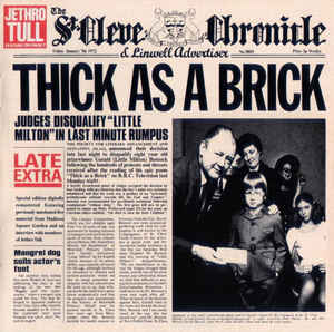 Jethro Tull ‎– Thick As A Brick  CD, Album, Réédition, Remasterisé