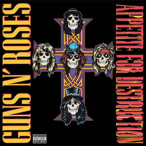 Guns N' Roses ‎– Appetite For Destruction  Vinyle, LP, Album, Réédition, 180g