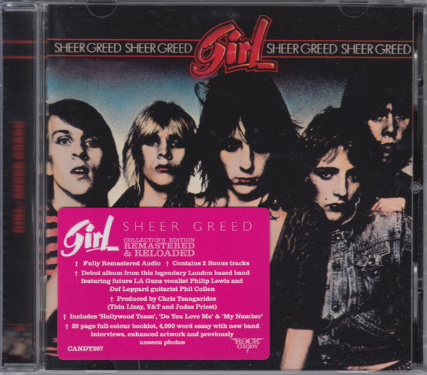 Girl  – Sheer Greed  CD, Album, Réédition, Remasterisé