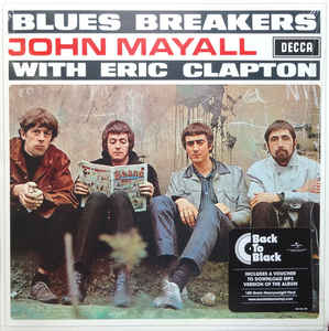 John Mayall With Eric Clapton ‎– Blues Breakers  Vinyle, LP, Album, Réédition, Repress, 180 Grammes